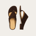 Luca Slides, dark chocolate suede